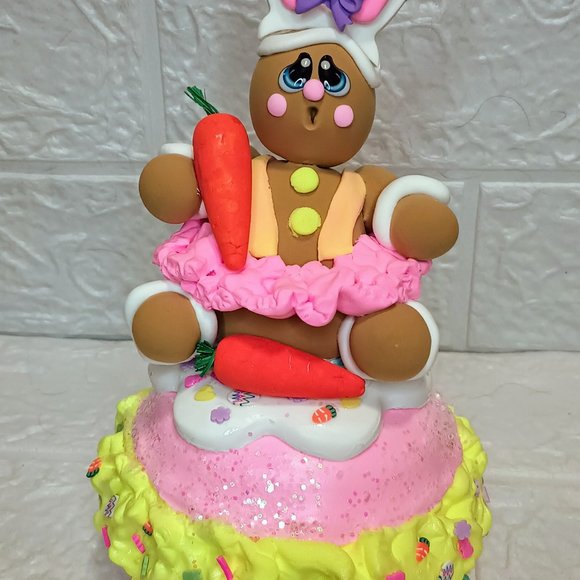 Easter Gingerbread Macaroon, Fake bake, Easter Bunny, Photo Prop, Easter Decor - Picture 4 of 7